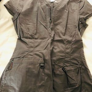 Koi grey scrub top small